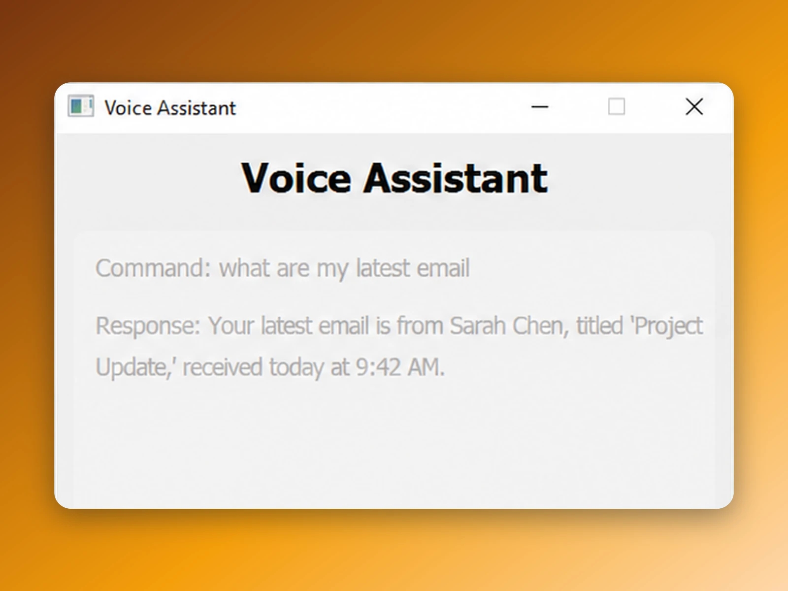Voice Desktop Assistant